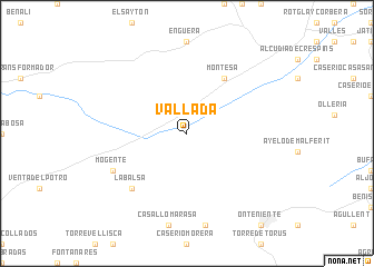 map of Vallada