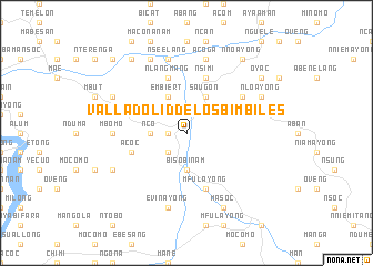 map of Valladolid de los Bimbiles