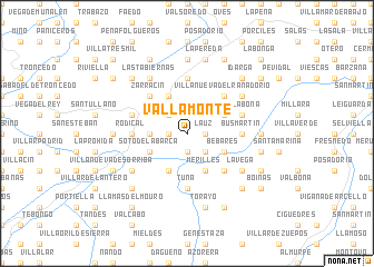 map of Vallamonte