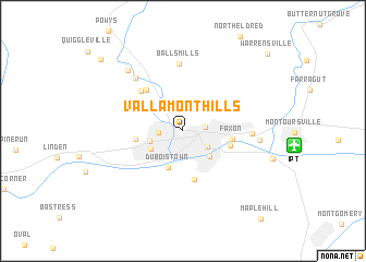 map of Vallamont Hills