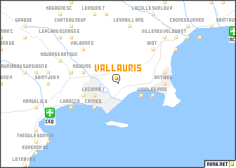 map of Vallauris