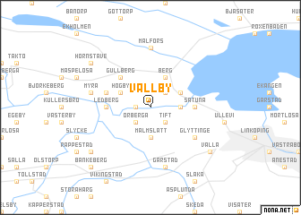 map of Vallby