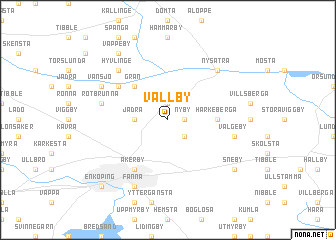 map of Vallby