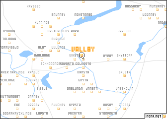 map of Vallby