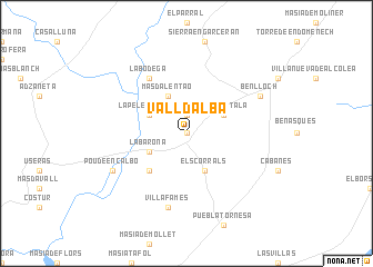 map of Vall dʼAlba