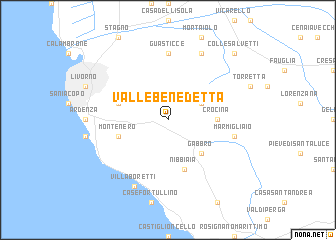 map of Valle Benedetta