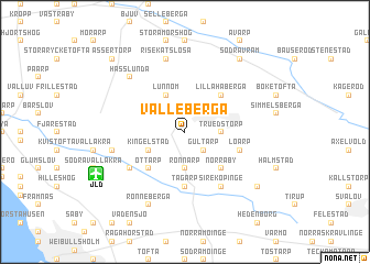 map of Valleberga