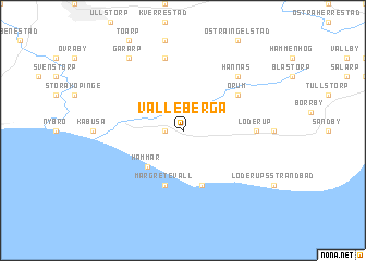 map of Valleberga