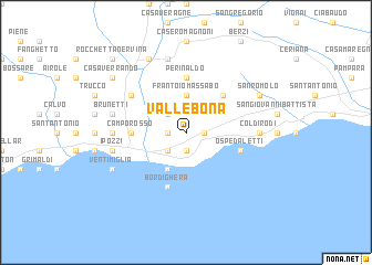 map of Vallebona