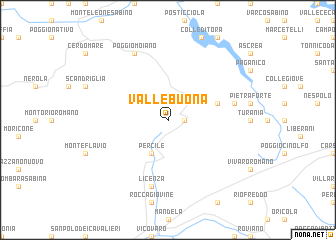 map of Vallebuona