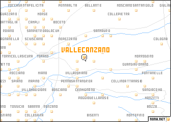 map of Valle Canzano