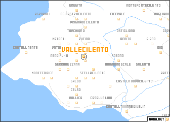 map of Valle Cilento