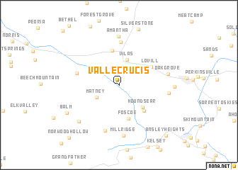 map of Valle Crucis