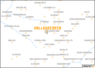 map of Valle de Corzo