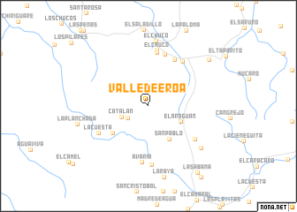map of Valle de Eroa