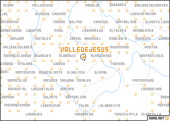 map of Valle de Jesús