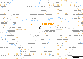 map of Valle de La Cruz