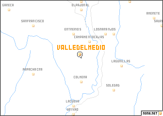 map of Valle del Medio