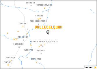 map of Valle del Quimi