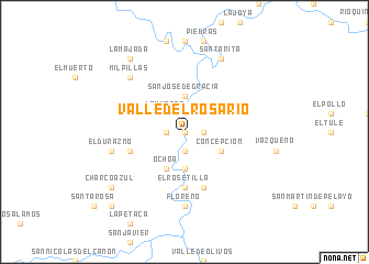 map of Valle del Rosario