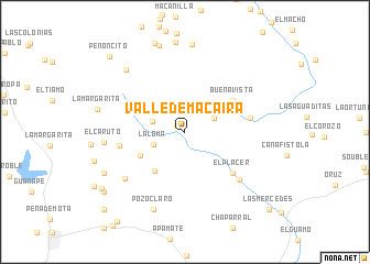 map of Valle de Macaira