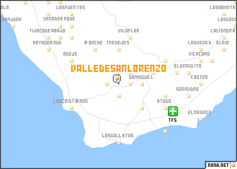 map of Valle de San Lorenzo