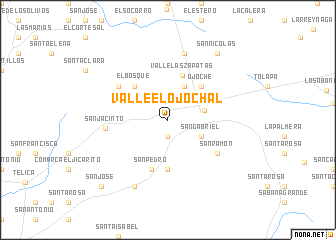 map of Valle el Ojochal