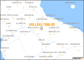 map of Valle El Tablón