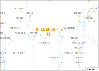 map of Vallefuerte