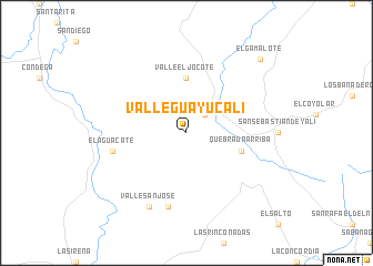 map of Valle Guayucalí