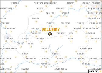 map of Valleiry