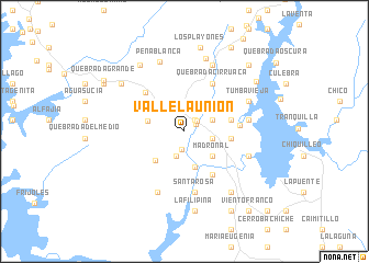 map of Valle La Unión