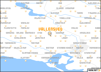 map of Vallensved