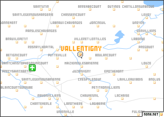 map of Vallentigny