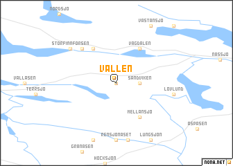 map of Vallen