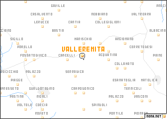 map of Valleremita