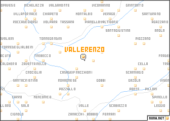 map of Vallerenzo