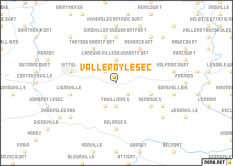 map of Valleroy-le-Sec