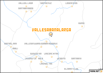 map of Valle Sabana Larga