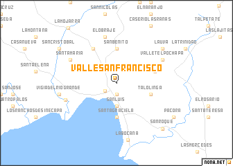 map of Valle San Francisco