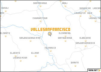 map of Valle San Francisco