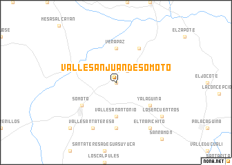 map of Valle San Juan de Somoto