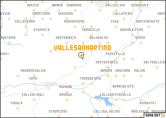 map of Valle San Martino