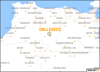 map of Valleseco