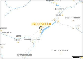 map of Vallesella