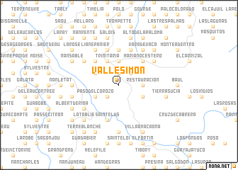 map of Valle Simón