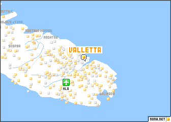 map of Valletta