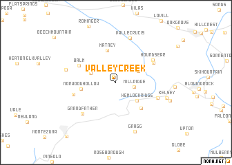 map of Valley Creek