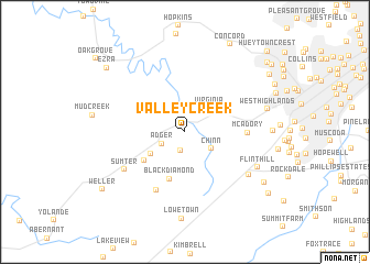 map of Valley Creek