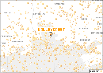 map of Valley Crest